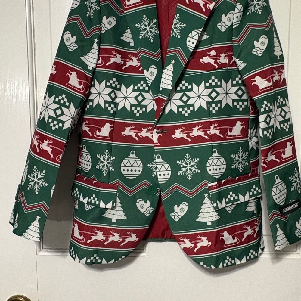 Holiday Cheer Kids Matching Set - Green and Red Festive Design